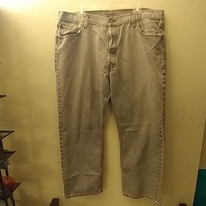 LEVI'S 501 Men's Jeans grey 42x30 shrunk